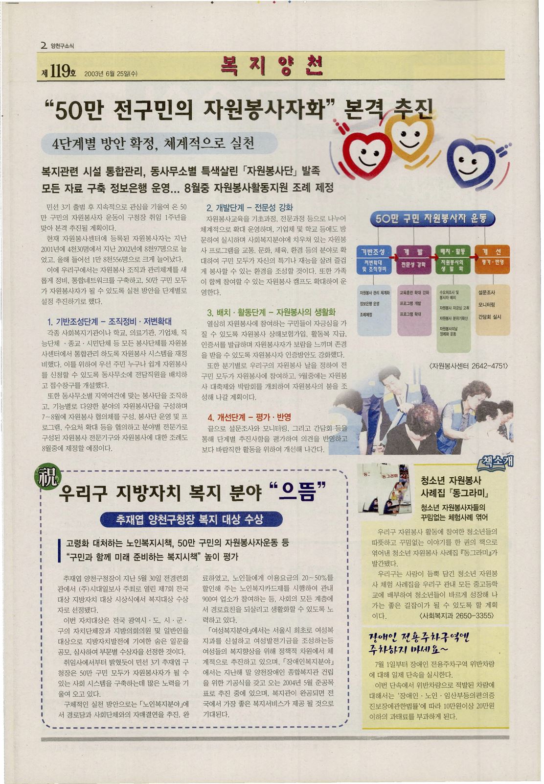 양천구소식 제119호 (50만 전구민의 자원봉사화 운동 본격 추진)-향상됨-SR